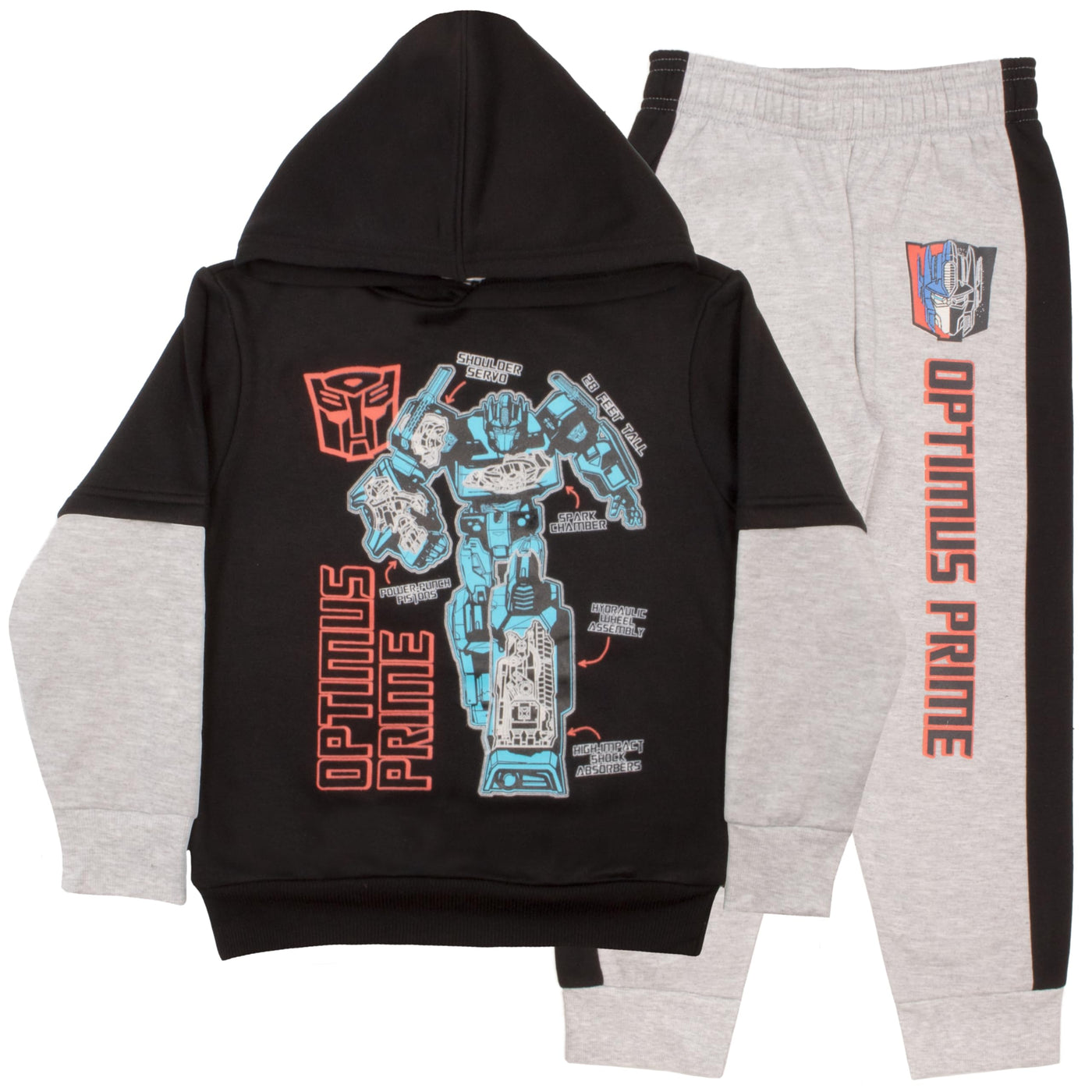 Transformers Boys Matching Sets Pullover Hoodie and Jogger Fleece Set for Boys 2 Piece Bundle