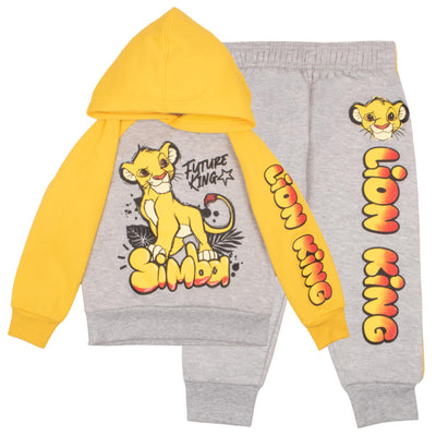 Disney The Lion King Boys Matching Sets Simba Pullover Hoodie and Jogger Fleece Set for Boys 2 Piece Bundle