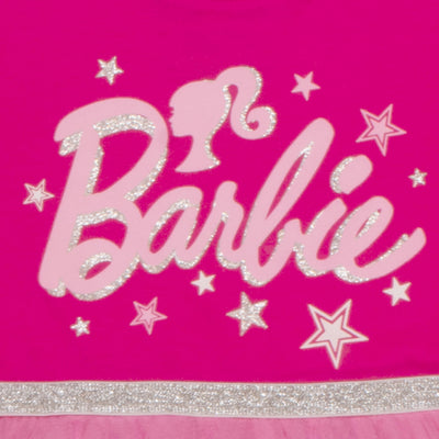 a pink t - shirt with the word barbie on it