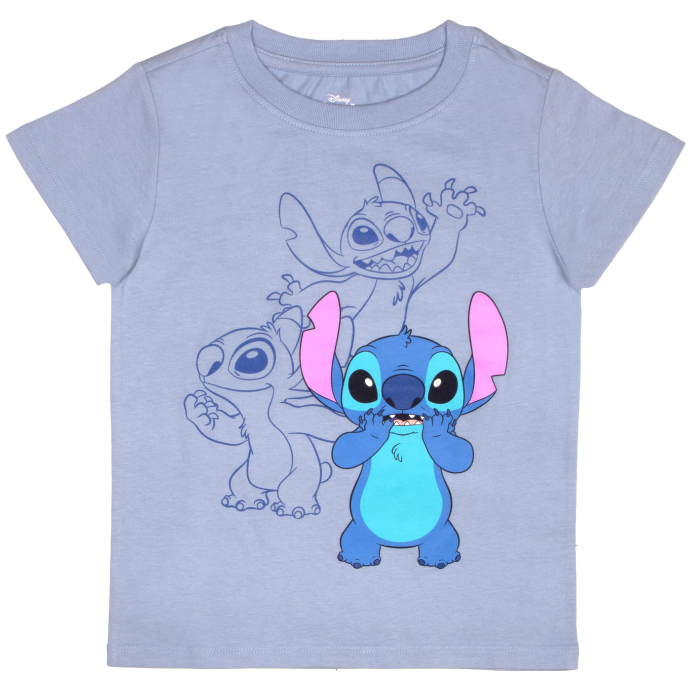 Disney Lilo & Stitch Girls 2-Piece Set, 2-Pack Short Sleeve T-Shirt Bundle Set for Kids and Toddlers