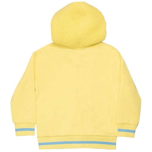 Despicable Me Boys Pullover Hoodie with Minions Graphic Print Sherpa Cosplay Hooded Zip-Up Sweatshirt for Kids and Toddlers