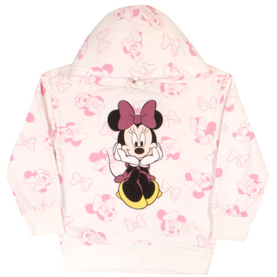 Disney Minnie Mouse Girls 2-Piece Set - Pullover Hoodie & Jogger Pants 2-Pack Bundle Set for Kids and Toddlers