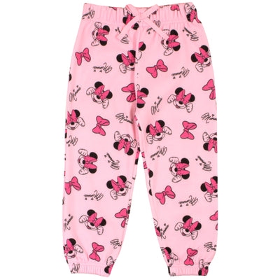 Disney Minnie Mouse Girls 2-Piece Set - Pullover Hoodie & Jogger Pants 2-Pack Bundle Set for Kids and Toddlers