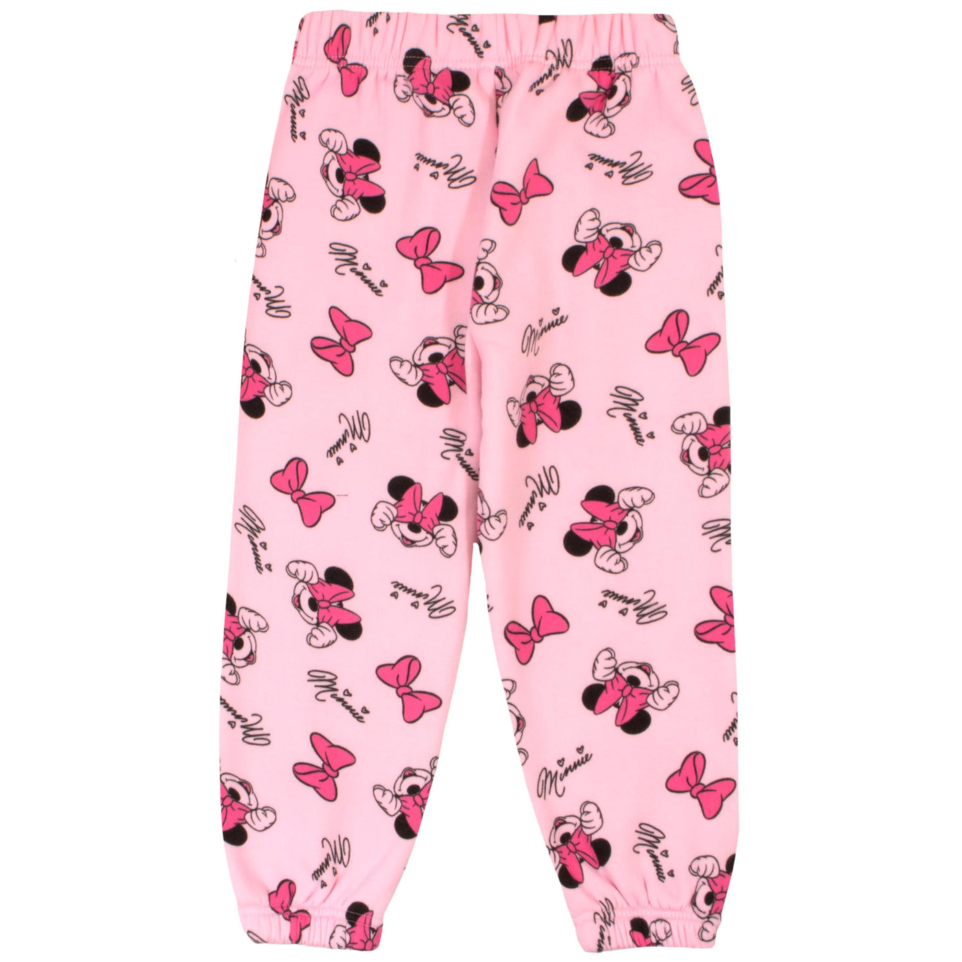 Disney Minnie Mouse Girls 2-Piece Set - Pullover Hoodie & Jogger Pants 2-Pack Bundle Set for Kids and Toddlers