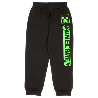 Minecraft Creeper Graphic 2-Piece Set - Boys Fleece Pullover Hoodie & Jogger Pants 2-Pack Bundle Set for Kids and Toddlers