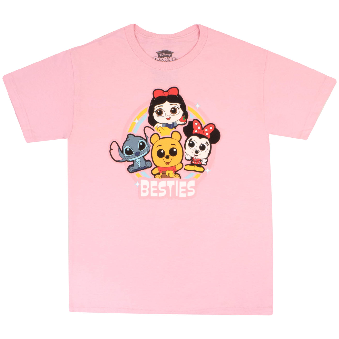 Disney Doorables Mickey Mouse Minnie Mouse Lilo and Stitch Girls Graphic Tees Short Sleeve T Shirts 2 Pack Girls Clothing