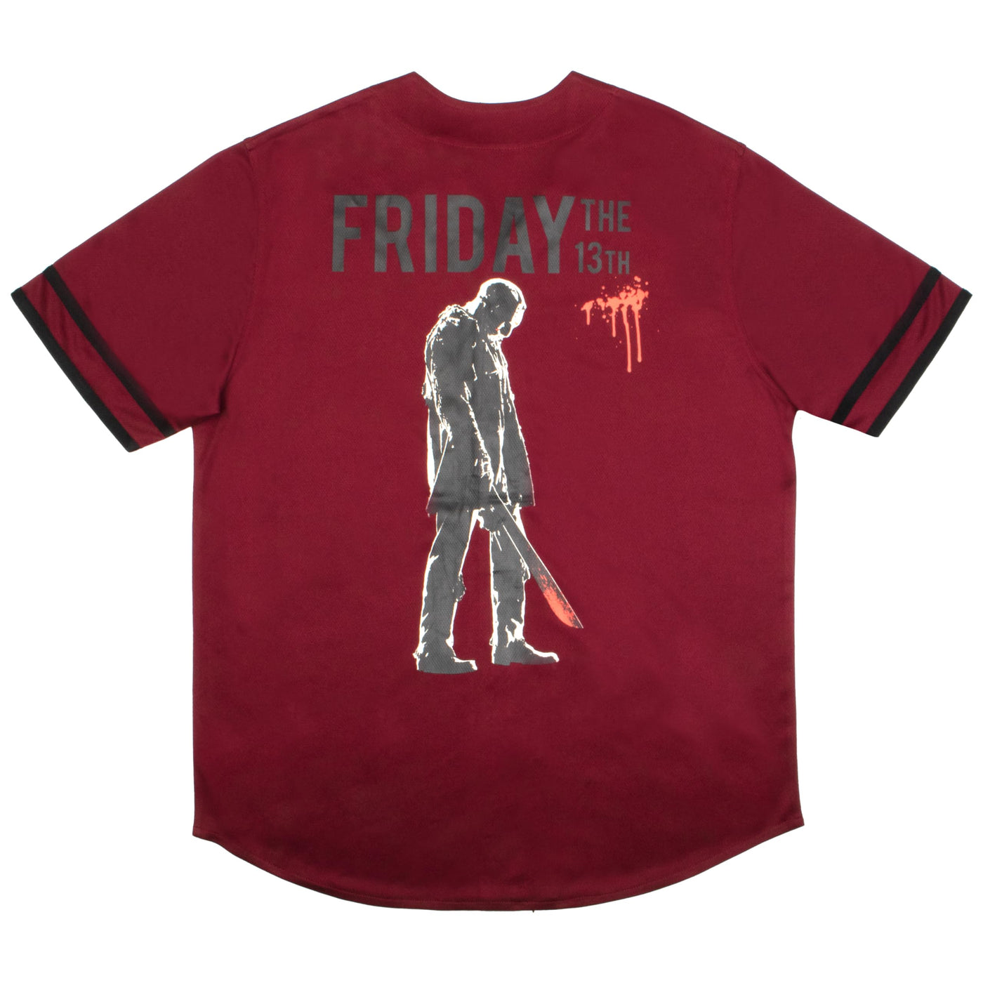 Warner Bros Horror Movie Baseball Jerseys, Freddy and Jason Casual Button Down Short Sleeve Shirts for Men and Women