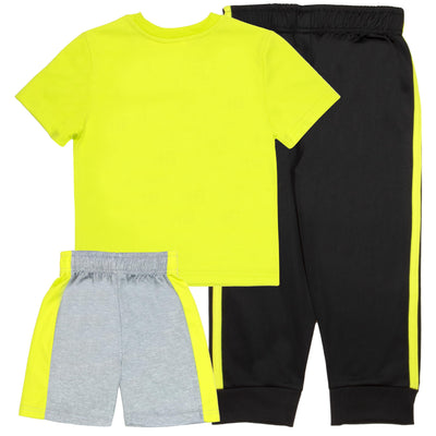 Minecraft Boys 3-Piece Pants Set - Short Sleeve T-Shirt, Shorts, & Jogger Pants 3-Pack Bundle Set for Boys