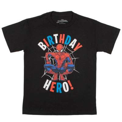 Marvel Spider-Man Avengers Black Panther Miles Morales Birthday Boy T-Shirt - Boys Superhero Short Sleeve Tee for Parties