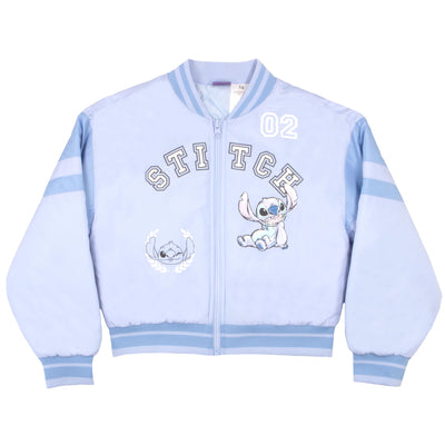 Disney Lilo & Stitch Girls Varsity Bomber Jackets Zip-Up Lilo and Stitch Graphic Print Jacket for Kids