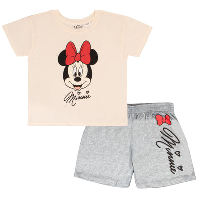 Disney Lilo and Stitch Minnie Mouse Girls Boxy Shirt and Short Sets Girl Outfits for Big and Little Kids