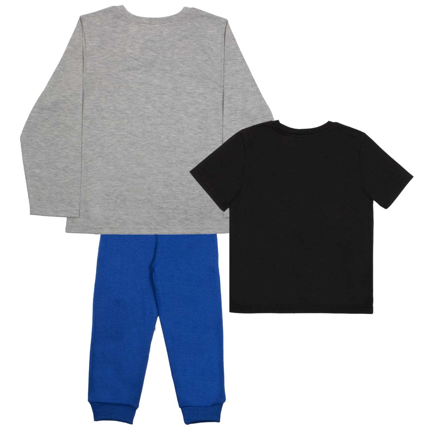 Disney Mickey Mouse Boys 3-Piece Set - Short Sleeve T-Shirt, Long Sleeve T-Shirt, and Sweatpants 3-Pack Bundle Set