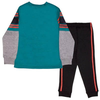 Marvel Superheroes Avengers and Spider-Man 2-Piece Set, Boys Long Sleeve Active Mesh T-Shirt & Pants 2-Pack Bundle Set