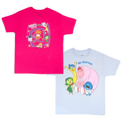 Disney Inside Out 2 Girls Graphic Tees 2 Pack Short Sleeve T Shirts Bundle Set Inside Out 2 Shirts for Girls