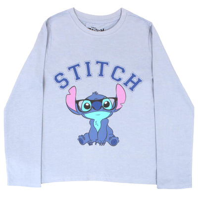 Disney Lilo and Stitch Girls Graphic Tees Long Sleeve T Shirts Classic Lilo & Stitch Print T Shirt 2 Pack Girls Tops