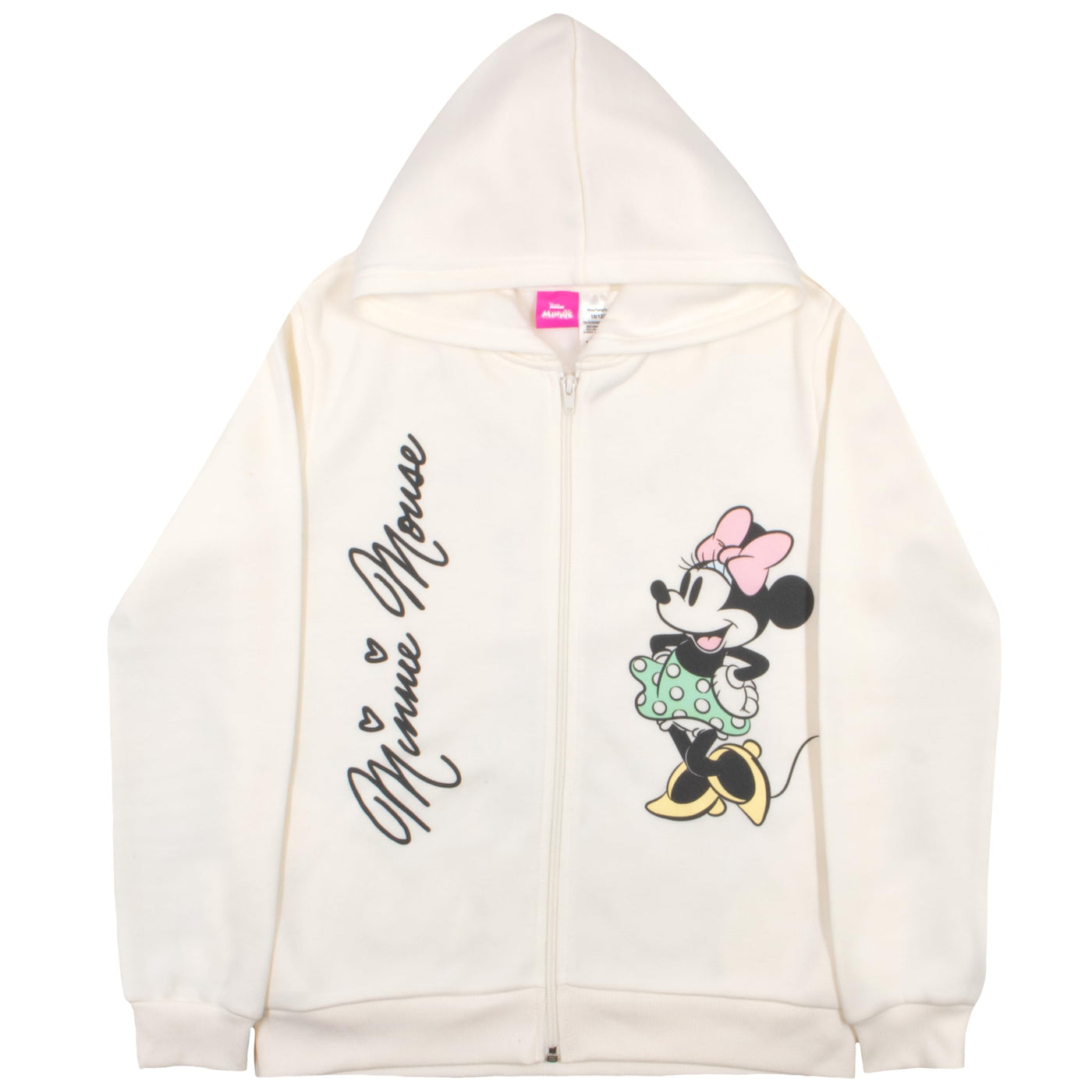 Disney Characters Minnie Mouse Daisy Duck Lilo & Stitch Girls Zip-Up Hoodie, Hooded Sweatshirt for Kids and Toddlers