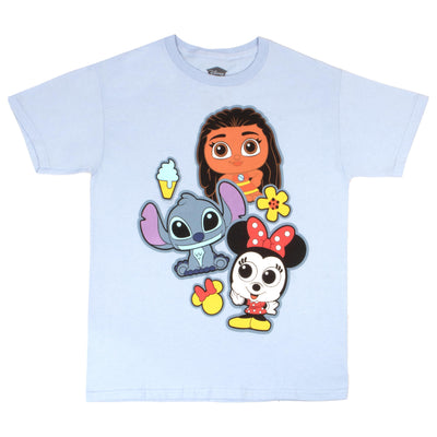 Disney Doorables Mickey Mouse Minnie Mouse Lilo and Stitch Girls Graphic Tees Short Sleeve T Shirts 2 Pack Girls Clothing