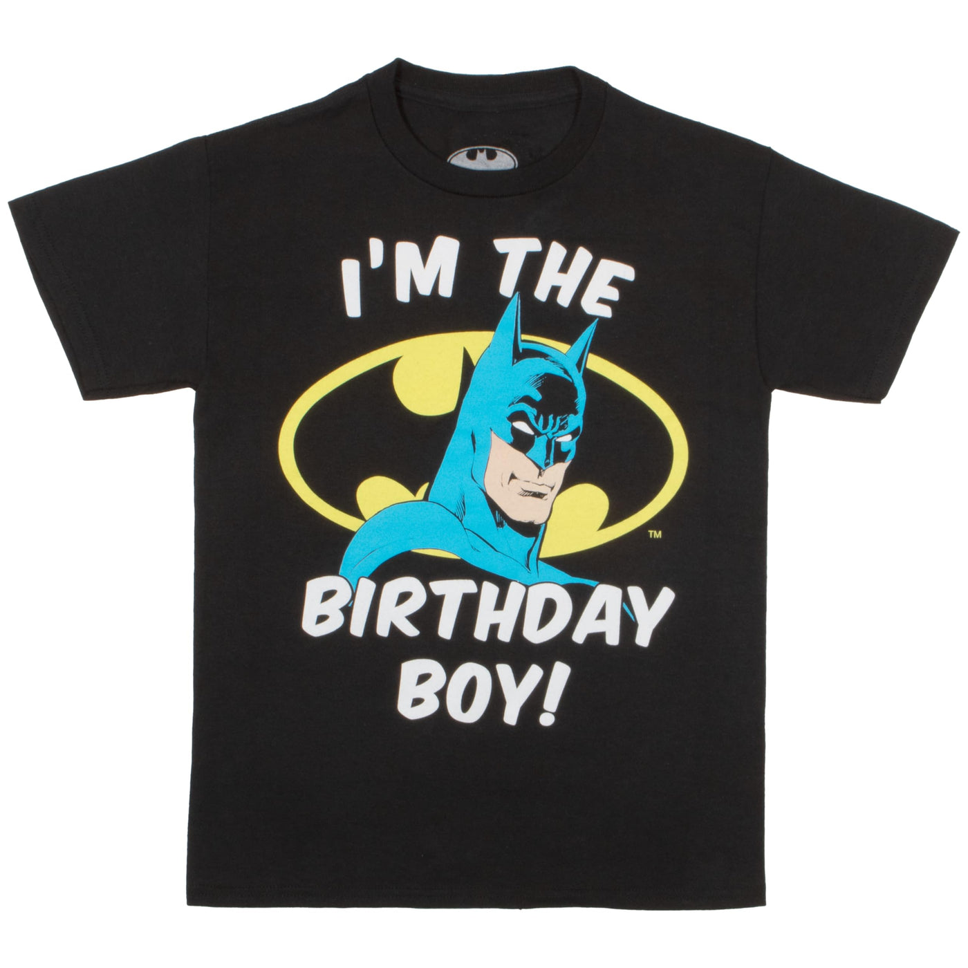 BATMAN Birthday Boys Short Sleeve T-Shirt - Boys Superhero Short Sleeve Tee for Kids Birthday Parties