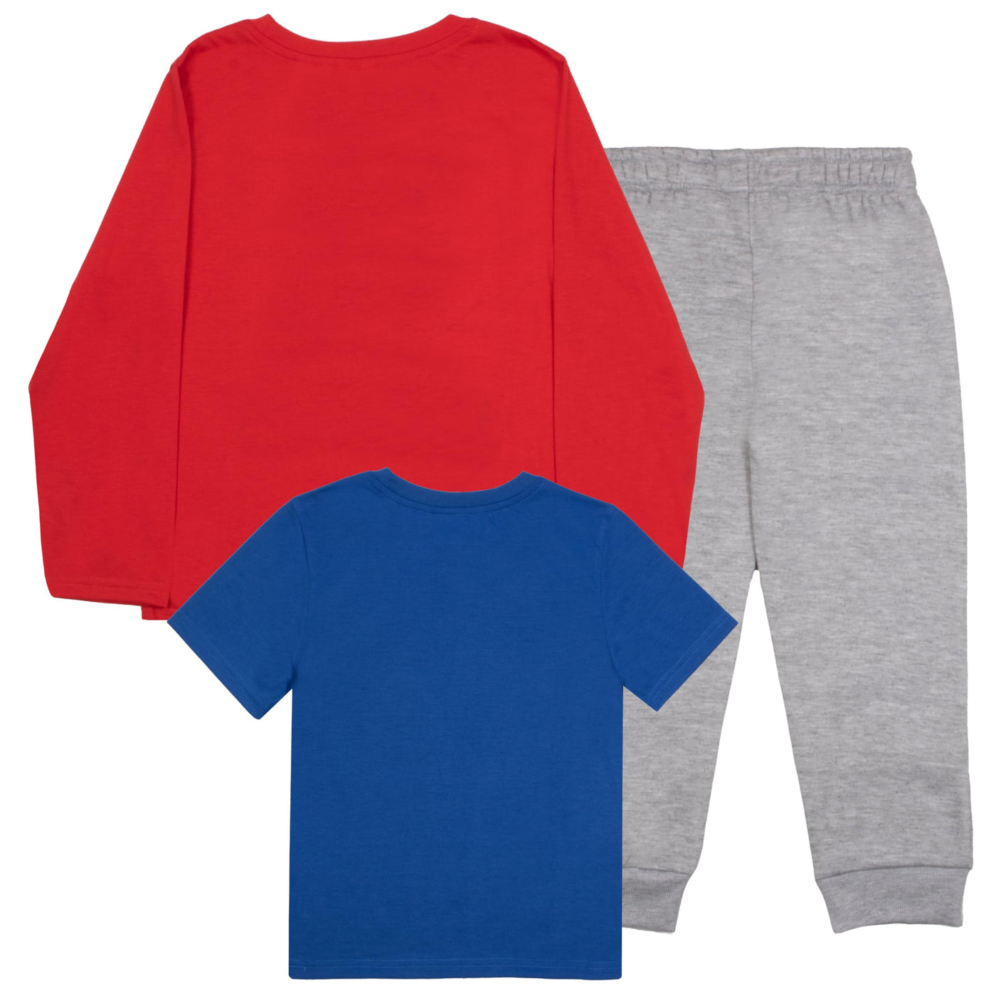 Disney Mickey Mouse Boys 3-Piece Set - Short Sleeve T-Shirt, Long Sleeve T-Shirt, and Sweatpants 3-Pack Bundle Set