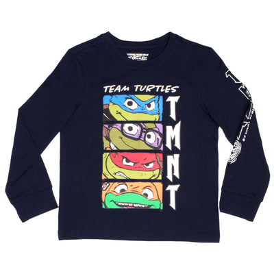 Nickelodeon Teenage Mutant Ninja Turtles Boys Long Sleeve T-Shirt 2-Pack, TMNT 2-Pack Bundle Set for Kids and Toddlers