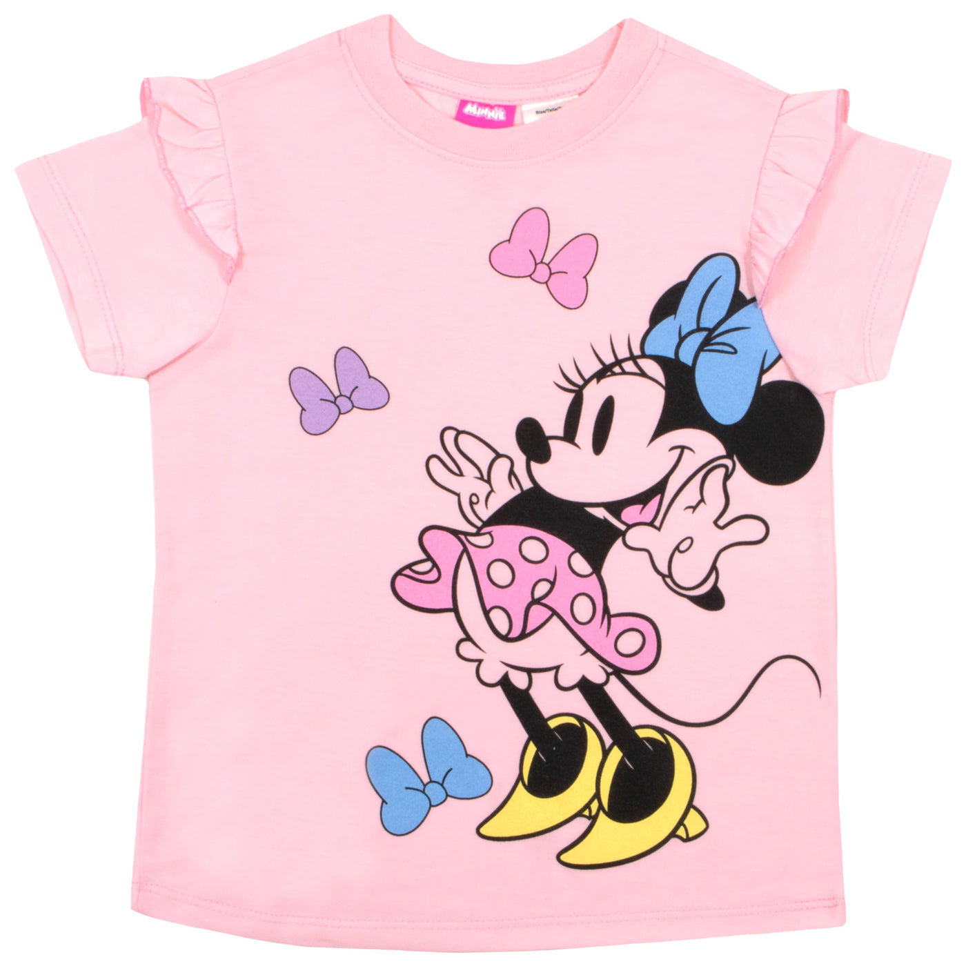 Disney Minnie Mouse, Lilo and Stitch Girls Short Sleeve T-Shirt & Leggings Pants Set, Tee & Leggings 2-Piece Bundle for Girls