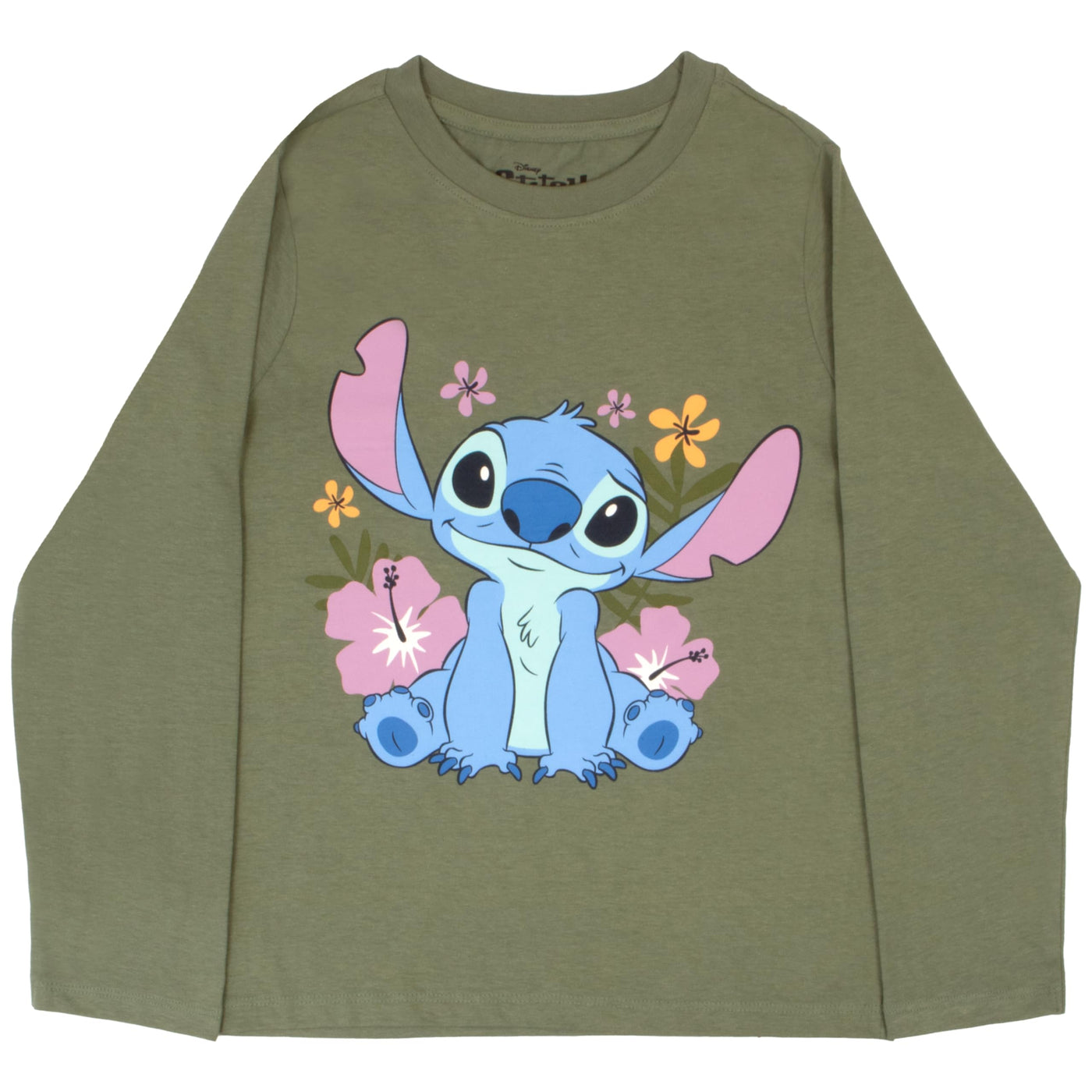 Disney Lilo and Stitch Girls Graphic Tees Long Sleeve T Shirts Classic Lilo & Stitch Print T Shirt 2 Pack Girls Tops