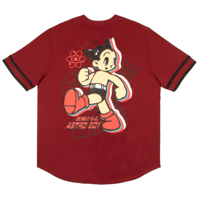 Isaac Morris Limited Astro Boy Mighty Atom Zoom Mens Baseball Athletic Jersey Casual Button Down Short Sleeve Shirt for Men