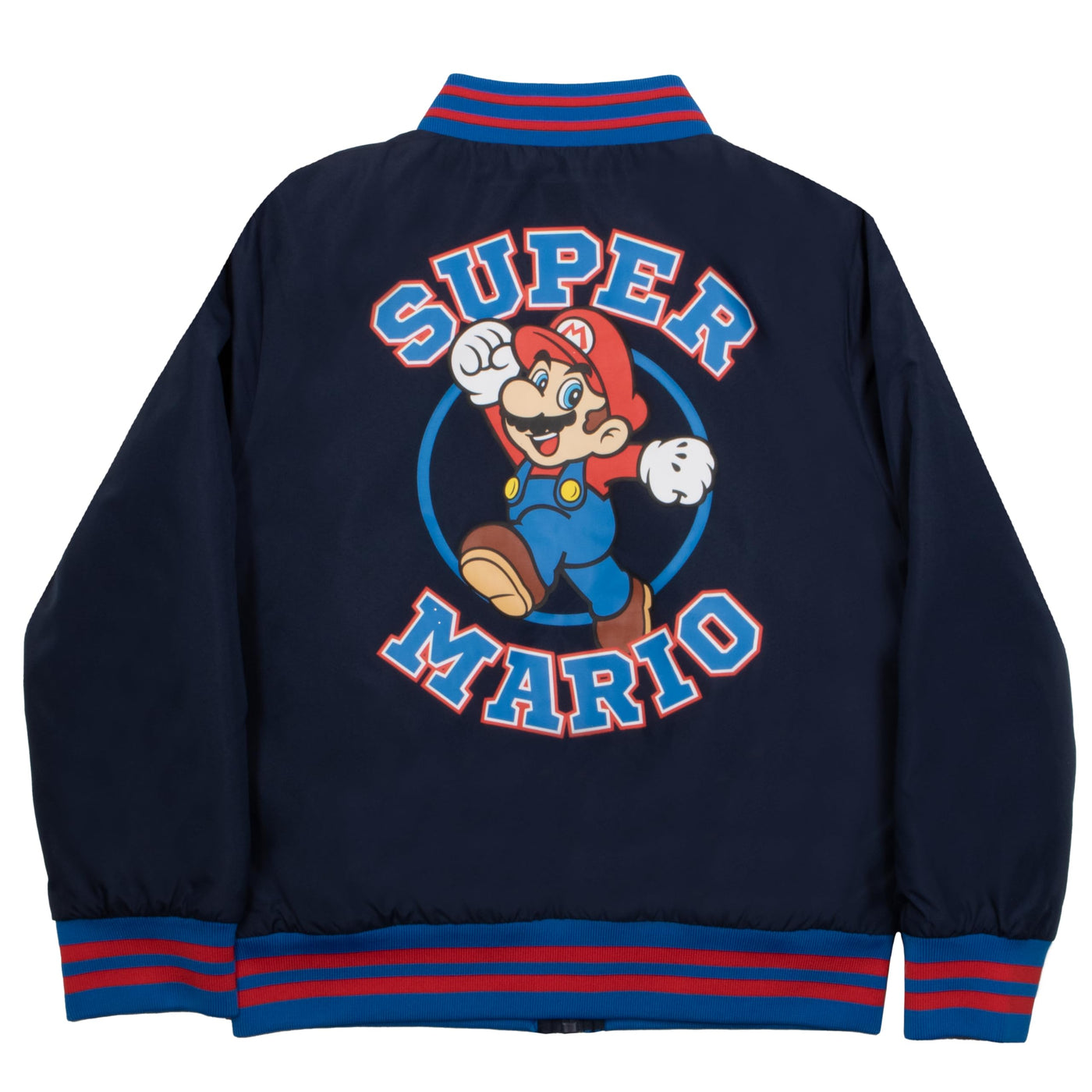 Nintendo Super Mario Bros Boys Bomber Jacket, Zip-Up Varsity Jacket for Kids and Toddlers