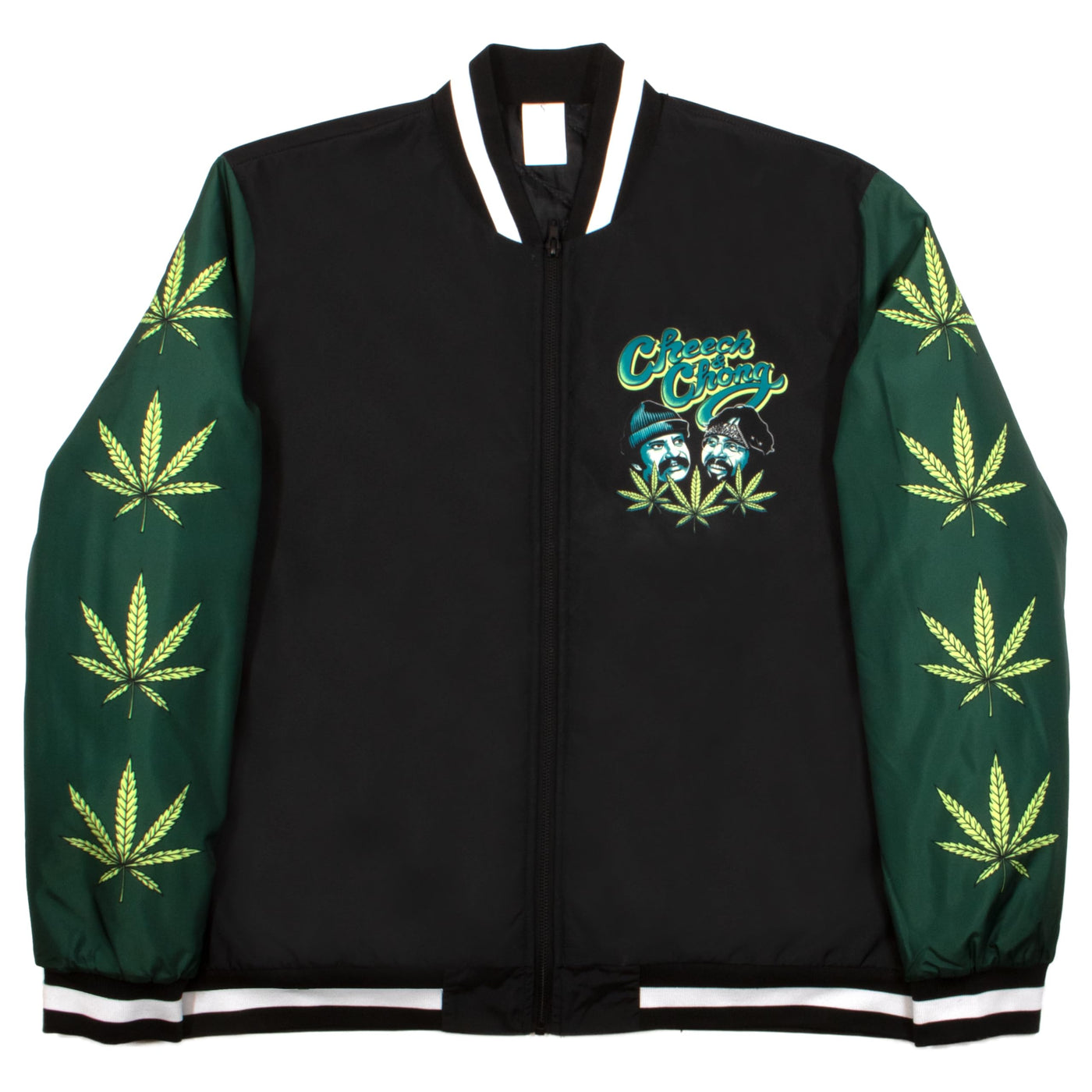 Isaac Morris Limited Cheech and Chong Team 420 Mens and Womens Zip-Up Varsity Jacket