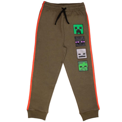 Minecraft Video Game 2-Piece Set, Boys Long Sleeve Active Mesh T-Shirt & Pants 2-Pack Bundle Set