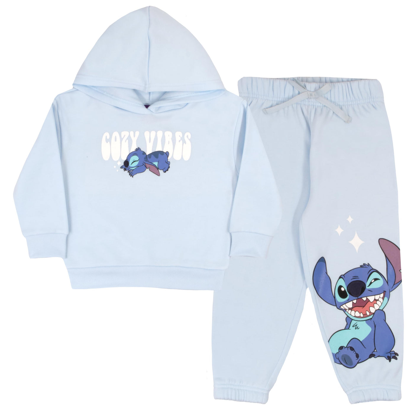 Disney Lilo and Stitch Minnie Mouse Girls Matching Sets Pullover Hoodie and Jogger Set 2 Piece Bundle Outfit