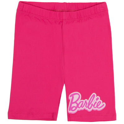 Barbie Girls 2-Pack Shorts Set - Vibrant Tropical, Skate & Scooter Graphics Shorts for Kids