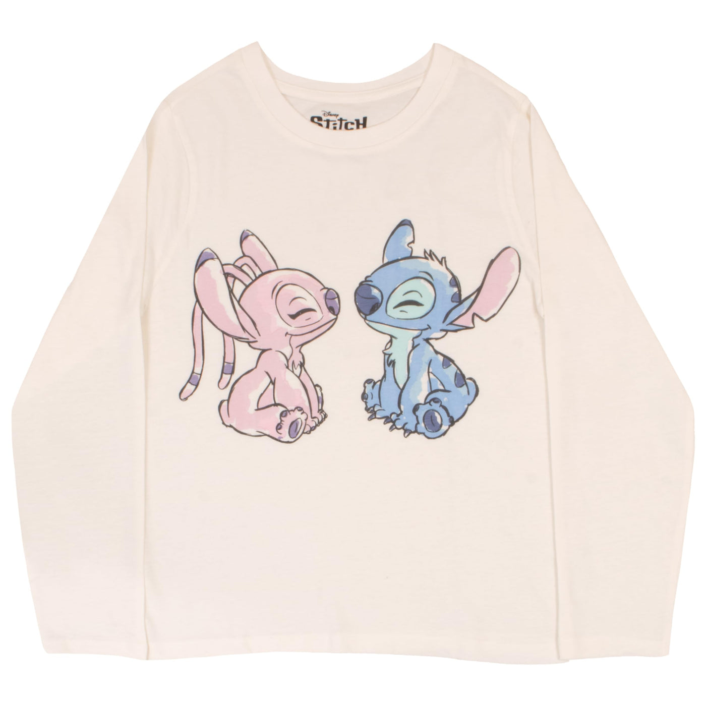 Disney Lilo and Stitch Girls Graphic Tees Long Sleeve T Shirts Classic Lilo & Stitch Print T Shirt 2 Pack Girls Tops