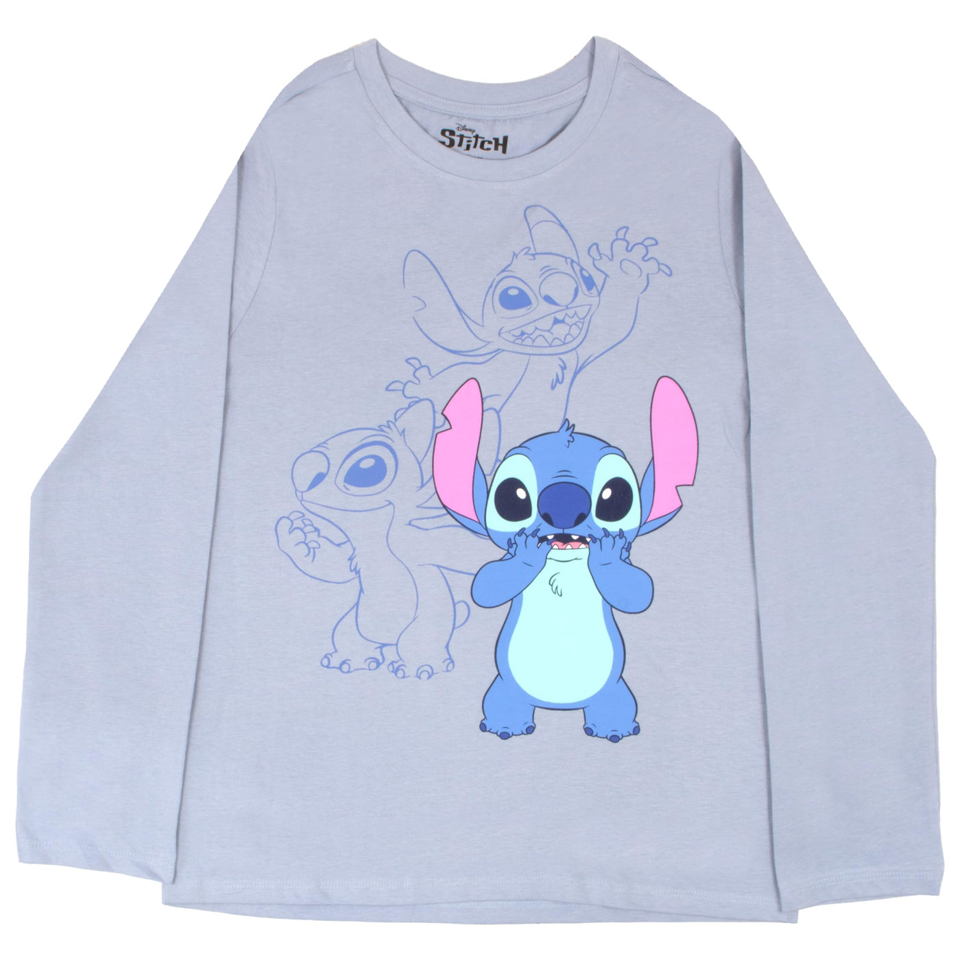 Disney Lilo and Stitch Girls Graphic Tees Long Sleeve T Shirts Classic Lilo & Stitch Print T Shirt 2 Pack Girls Tops