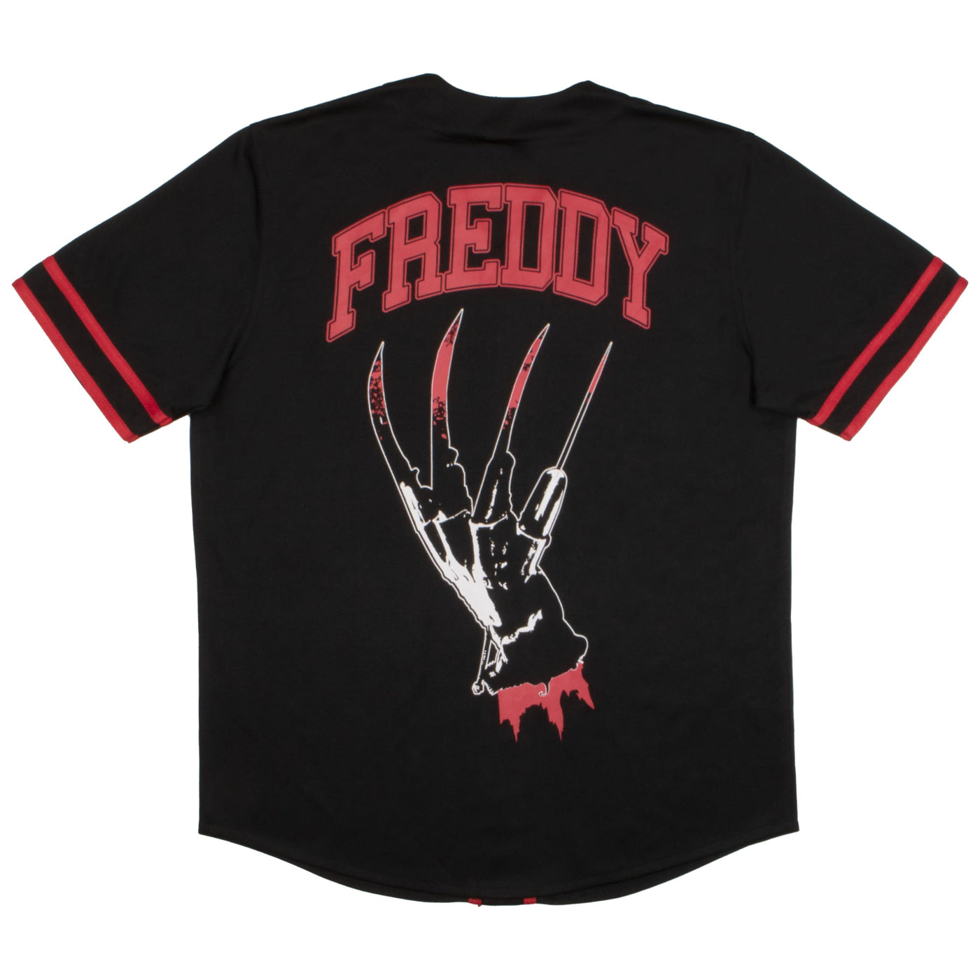 Warner Bros Horror Movie Baseball Jerseys, Freddy and Jason Casual Button Down Short Sleeve Shirts for Men and Women