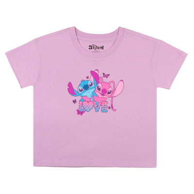 Disney Characters Minnie Mouse Lilo & Stitch Girls Short Sleeve T-Shirt, Short Sleeve Tee for Girls