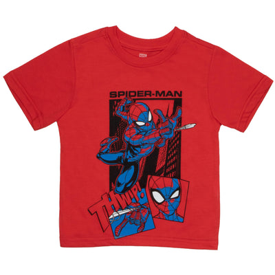 Marvel Spider-Man Comics Peter Parker Boys 3-Pack Short Sleeve T-Shirt Bundle Set for Kids