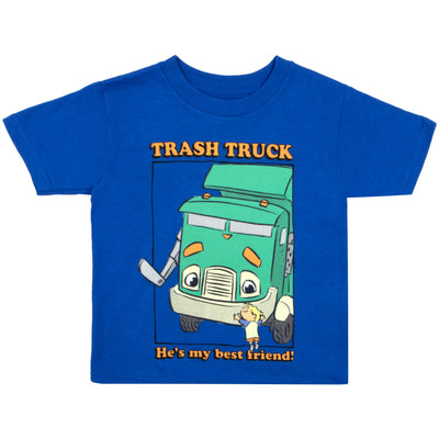 Isaac Morris Limited Trash Truck Characters Boys 2-Pack Short Sleeve T-Shirt Bundle Set for Kids