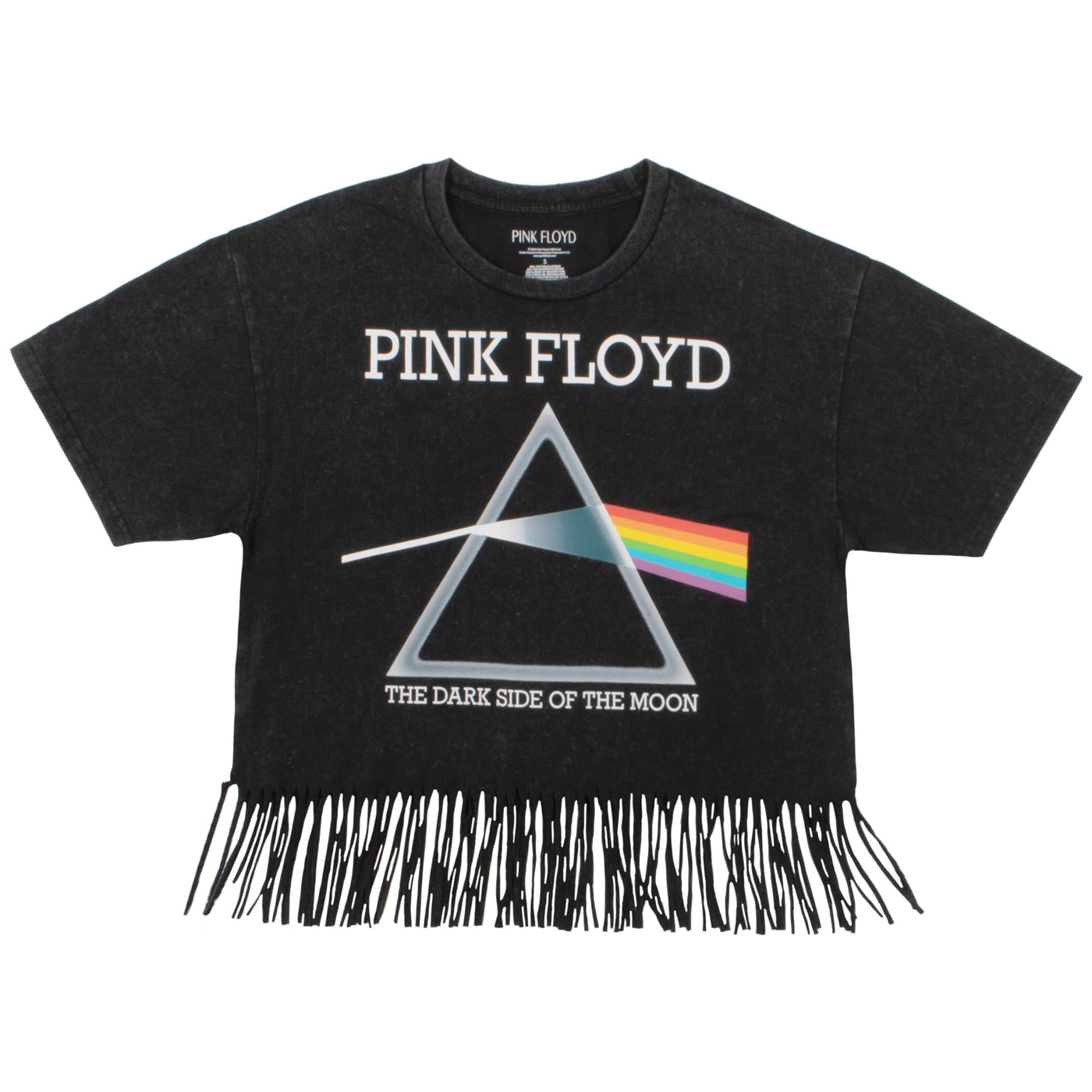 Isaac Morris Limited Pink Floyd Prism Logo Womens Fringe Short Sleeve T-Shirt