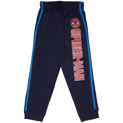 Marvel Superheroes Avengers and Spider-Man 2-Piece Set, Boys Long Sleeve Active Mesh T-Shirt & Pants 2-Pack Bundle Set