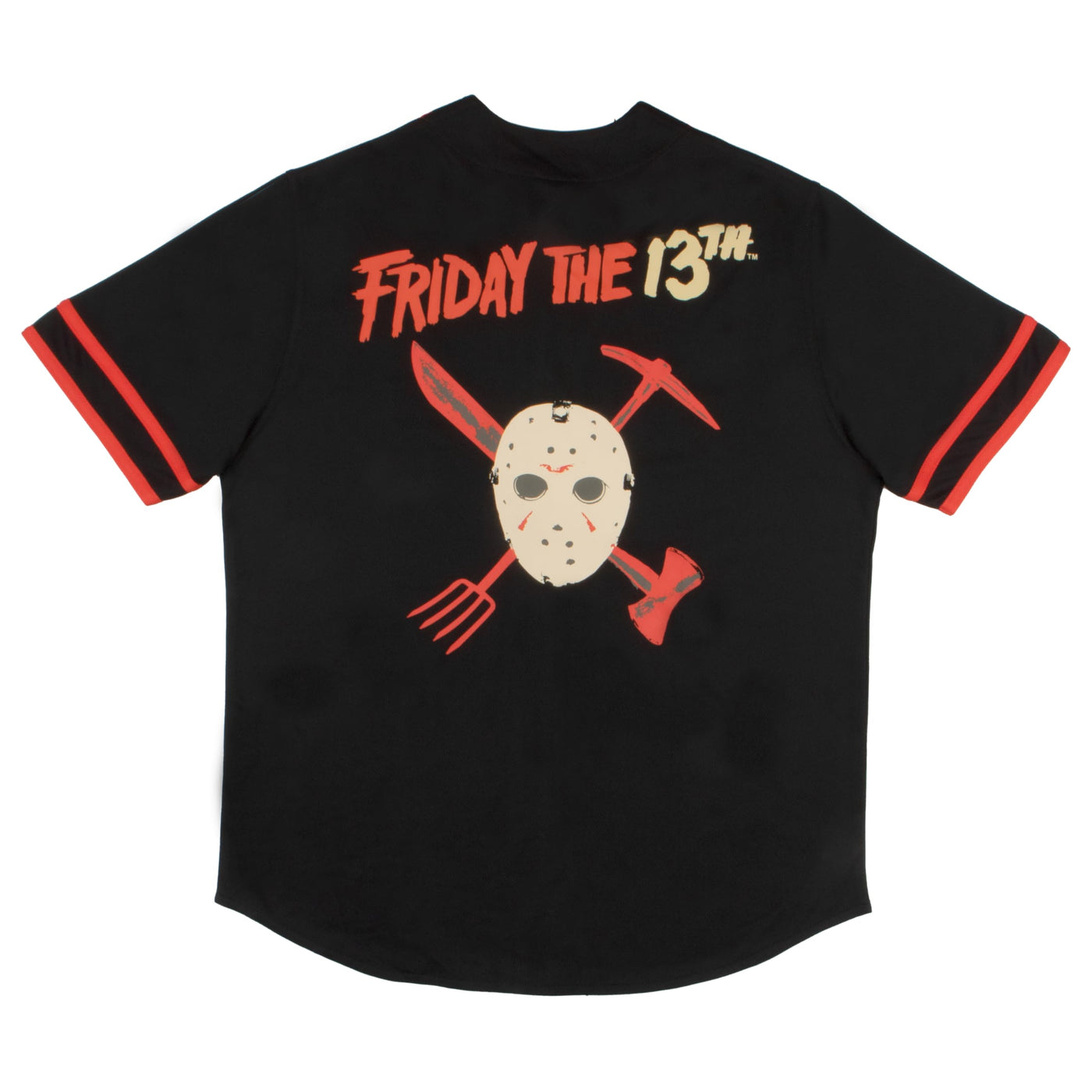 Warner Bros Horror Movie Baseball Jerseys, Freddy and Jason Casual Button Down Short Sleeve Shirts for Men and Women