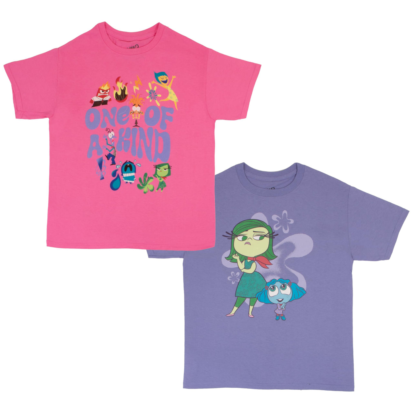 Disney Inside Out 2 Girls Graphic Tees 2 Pack Short Sleeve T Shirts Bundle Set Inside Out 2 Shirts for Girls