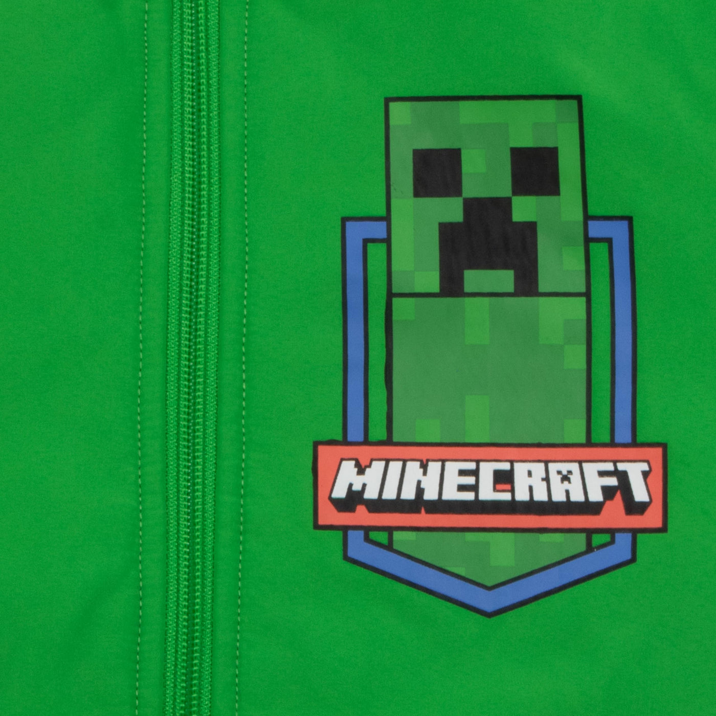 Minecraft Adventure Mode Creeper Boys Bomber Jacket, Zip-Up Varsity Jacket for Kids and Toddlers