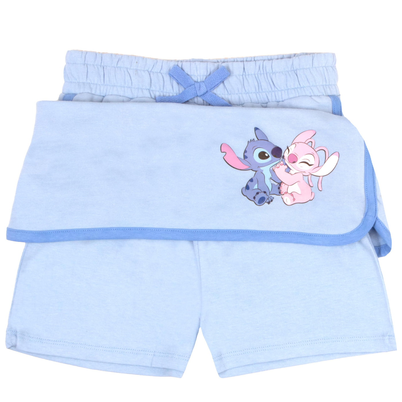 Disney Princess Belle Ariel Tiana Lilo and Stitch Minnie Mouse Girls Skort Set Short Sleeve Shirt and Skort Girls Fashion