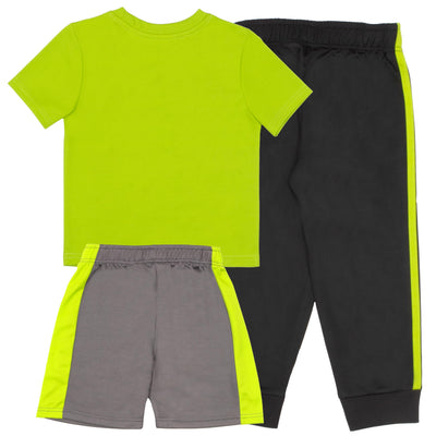 Nickelodeon Teenage Mutant Ninja Turtles Boys 3-Piece Pants Set - Short Sleeve Tee, Shorts, & Jogger TMNT 3-Pack Bundle Set