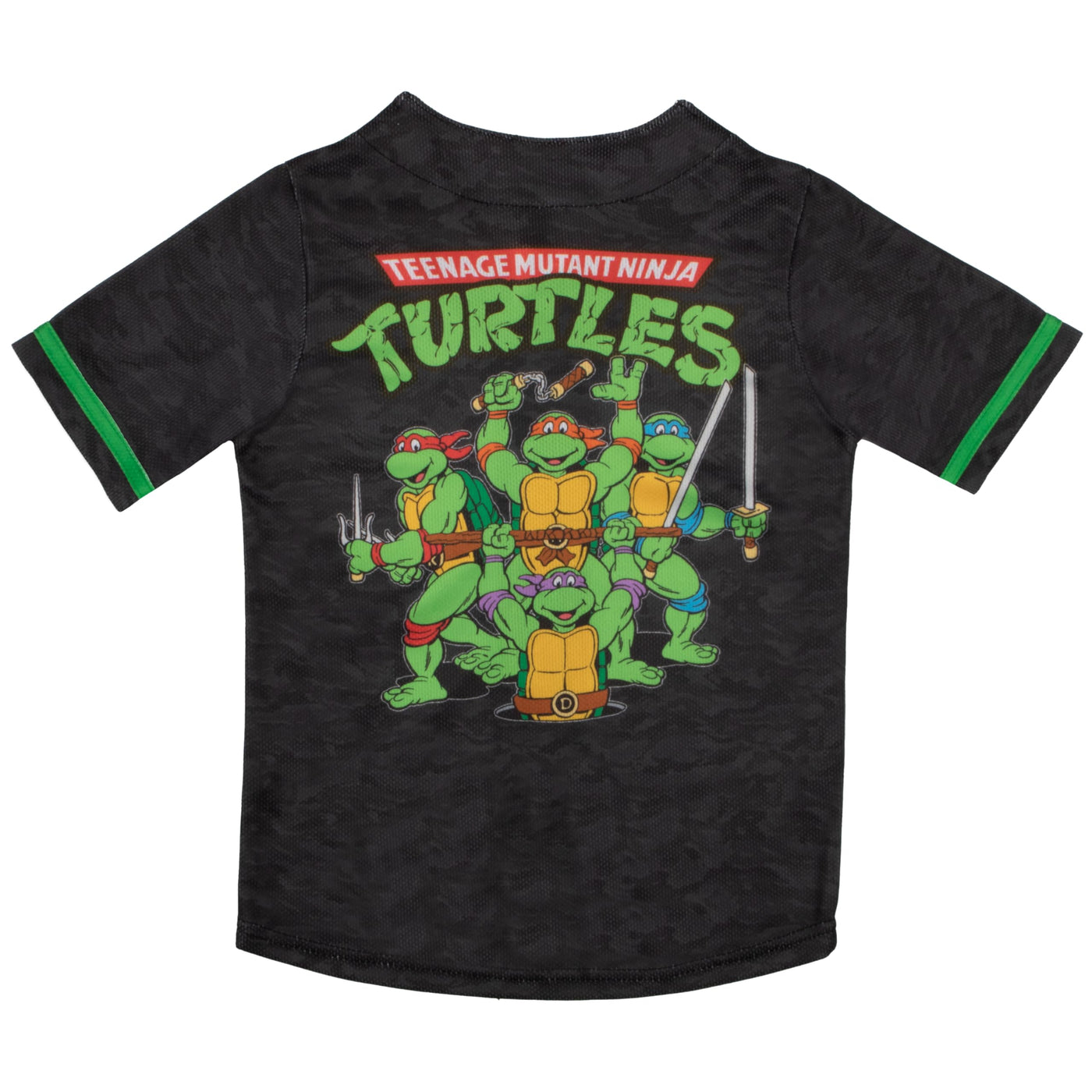 Nickelodeon Teenage Mutant Ninja Turtles Boys Baseball Jersey, TMNT Athletic Casual Button Down Short Sleeve Shirt for Boys