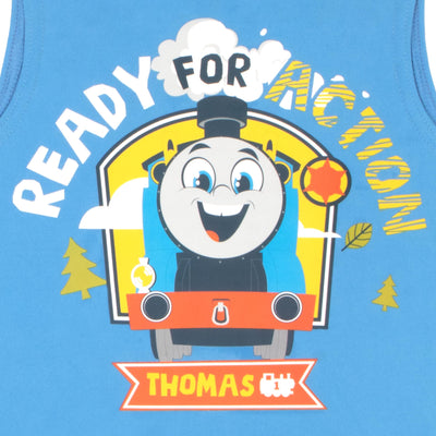 Thomas & Friends 3 Piece Short Set Thomas and Friends Short Sleeve Shirt Tank Top Shirt and Shorts 3 Pack Bundle Set