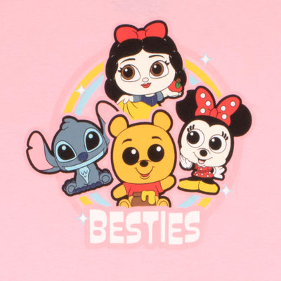 Disney Doorables Mickey Mouse Minnie Mouse Lilo and Stitch Girls Graphic Tees Short Sleeve T Shirts 2 Pack Girls Clothing