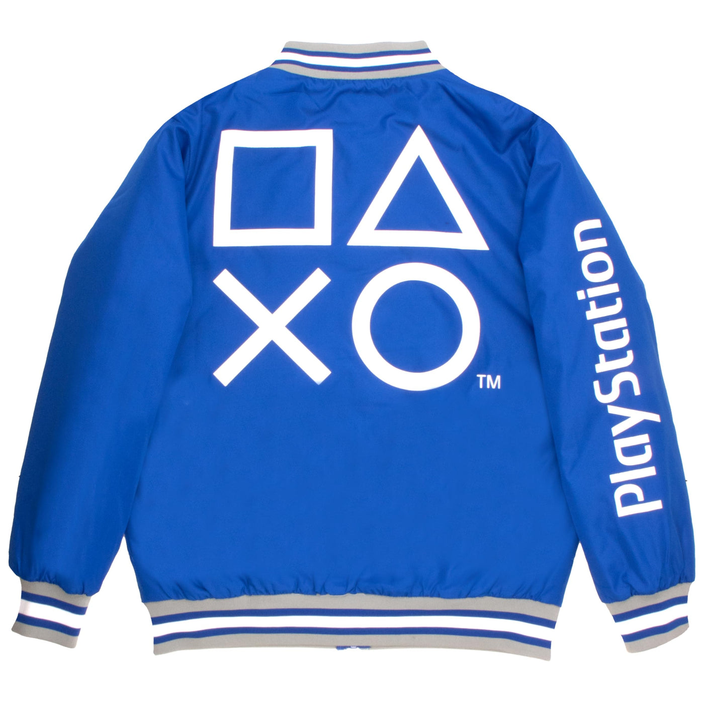 PlayStation Boys Gamer Varsity Bomber Jackets Zip-Up Sony Buttons Graphic Print Jacket for Kids