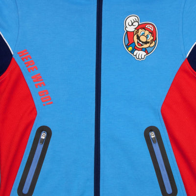 Nintendo Super Mario Boys Zip-Up Hoodie and Joggers 2-Pack, Mario Here We Go Boys Hooded Sweatshirt and Active Sweatpants